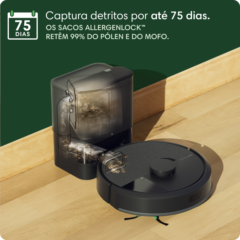 Robô Aspirador, 2 em 1, iRobot - Roomba Combo 105+ com Base AutoEmpety - 127V