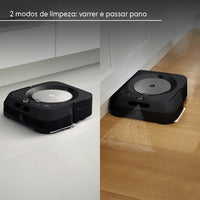 Robô Passa Pano Inteligente Bivolt Braava jet® m6 Graphite iRobot
