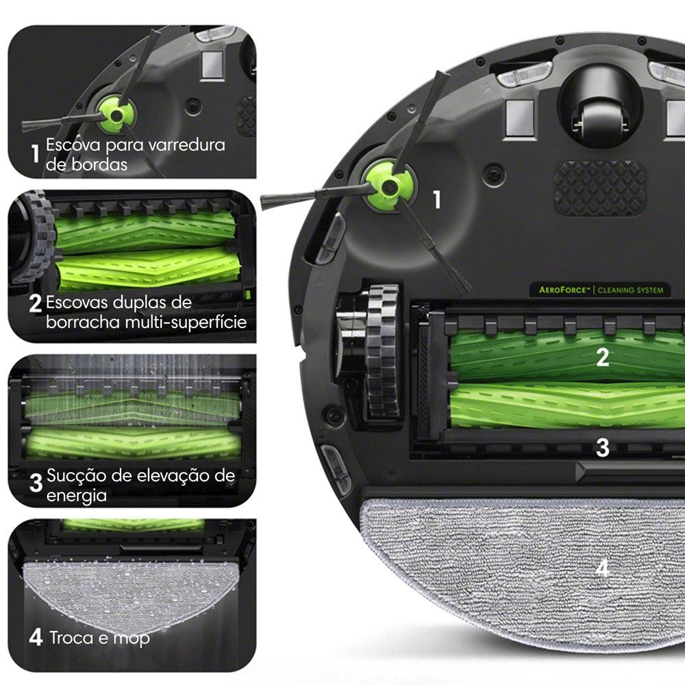 Robô Roomba i5 Combo Aspirador e Passa Pano da iRobot