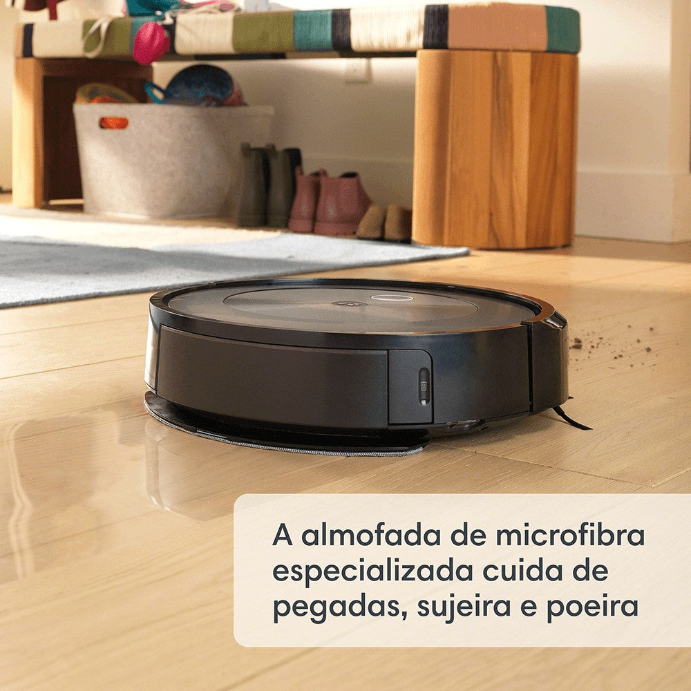 Robô Aspirador Roomba Combo J5, 2 em 1, Aspira e Passa Pano, da iRobot