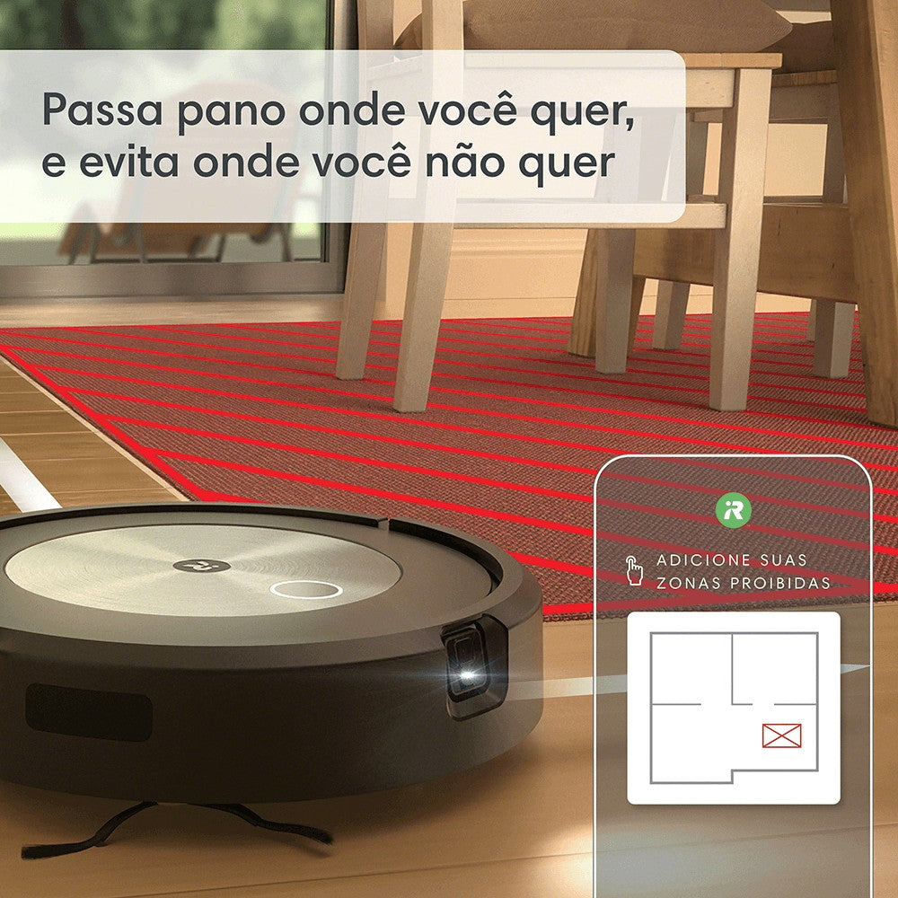 Robô Aspirador Roomba Combo J5, 2 em 1, Aspira e Passa Pano, da iRobot