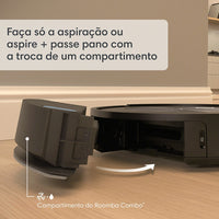 Robô Aspirador Roomba Combo J5+, 2 em 1, Aspira e Passa Pano, da iRobot 127v