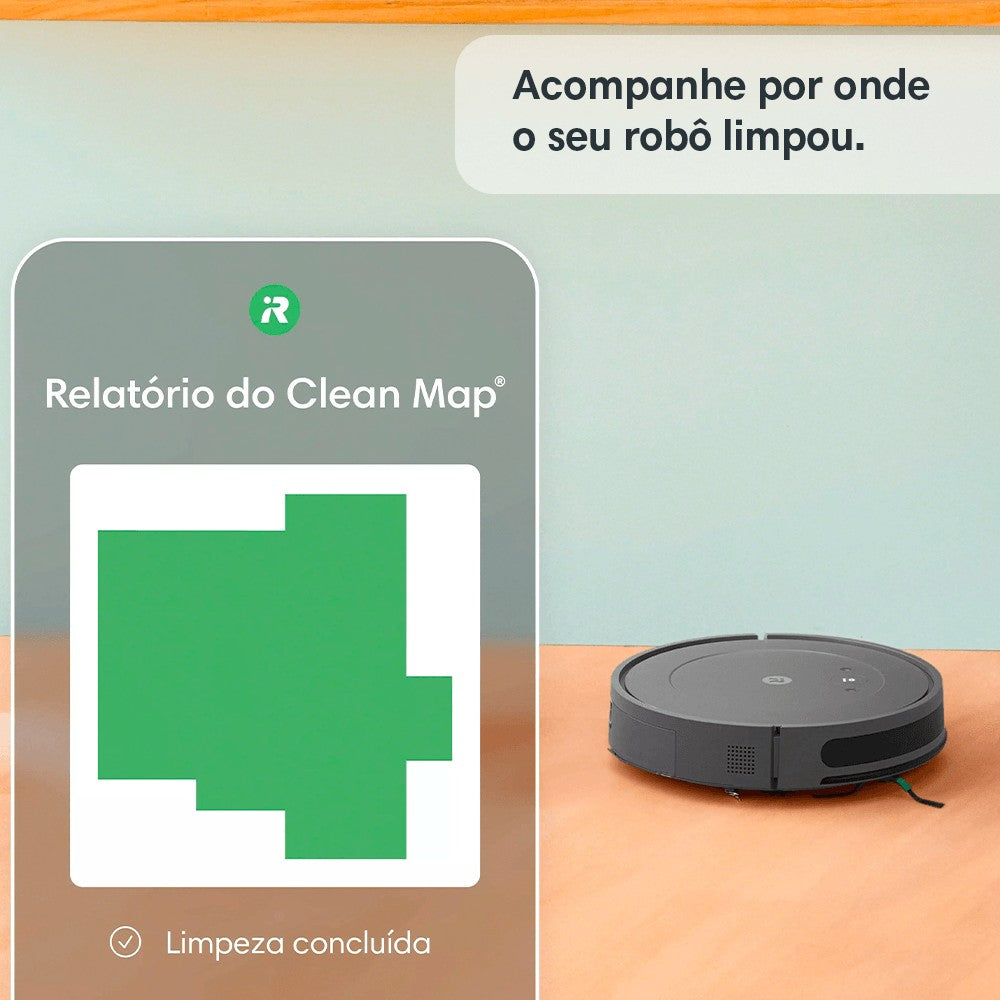Robô Aspirador de Pó e Passa-Pano Inteligente Bivolt Roomba Essential Y 2 em 1