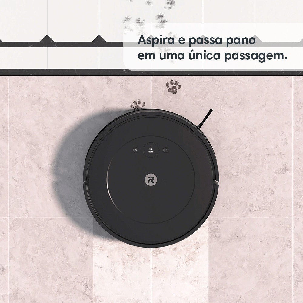 Robô Aspirador de Pó e Passa-Pano Inteligente Bivolt Roomba Essential Y 2 em 1