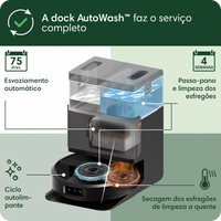 Robô Aspirador, 2 em 1, iRobot - Roomba Combo 505+ com Base AutoWash
